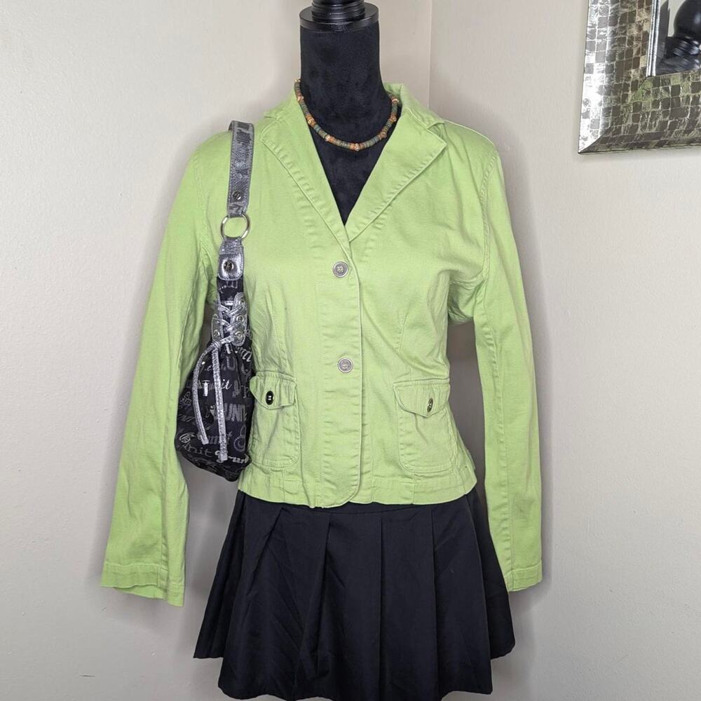 Y2k lime green blazer large